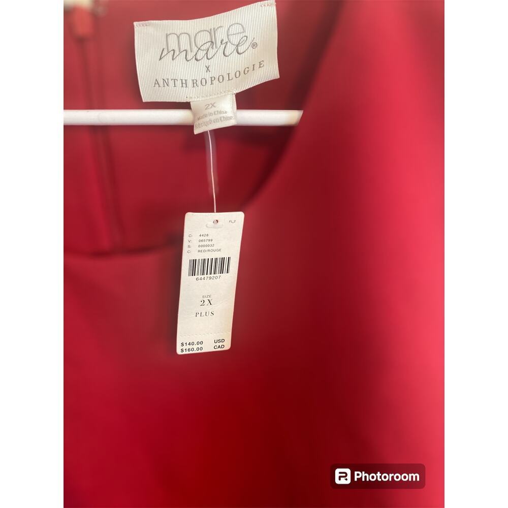 Mare Mare Anthropologie Red dress size 2X - Picture 7 of 8